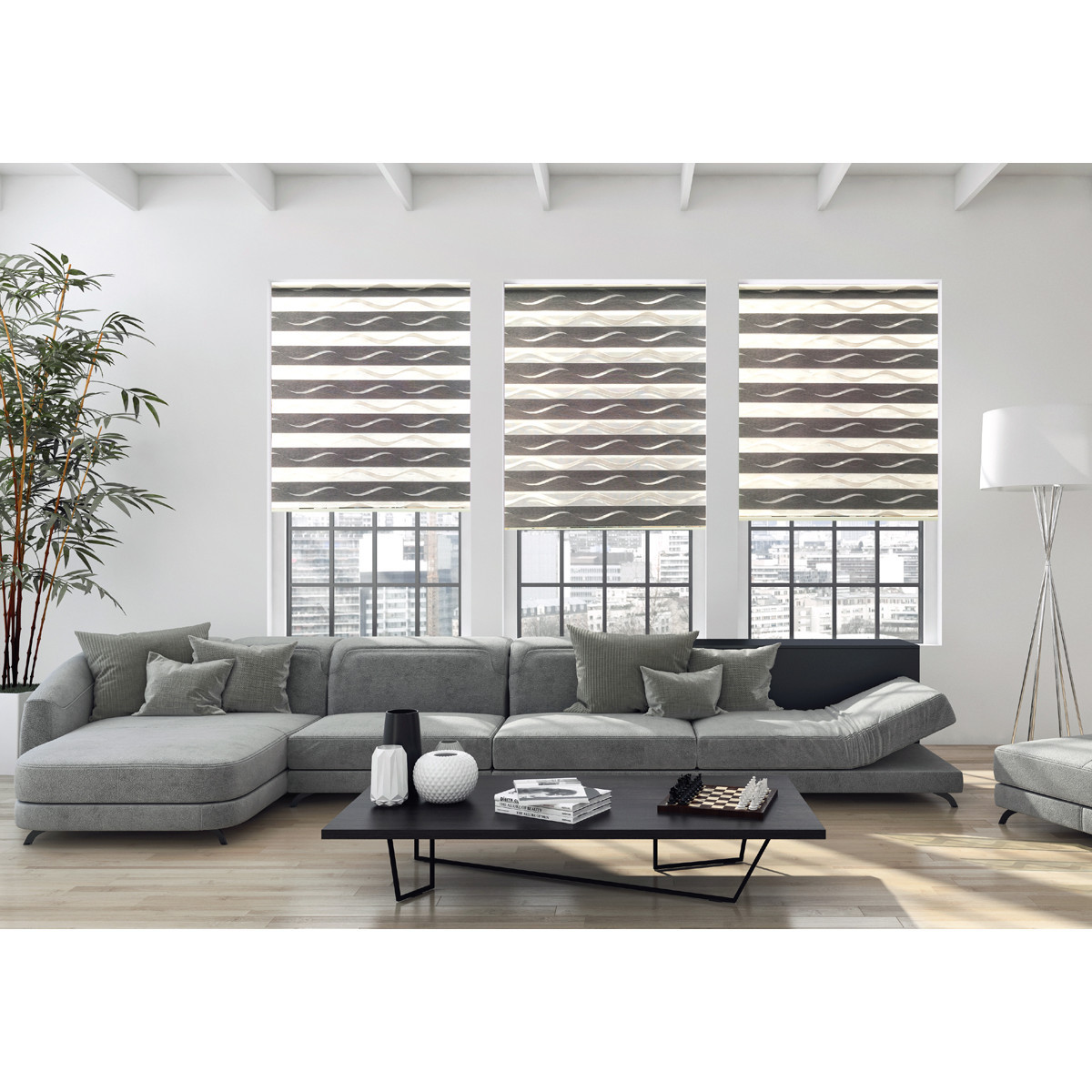 Διπλό ρόλερ 3D Zebra Surf  Γκρι/ασημί Anartisi